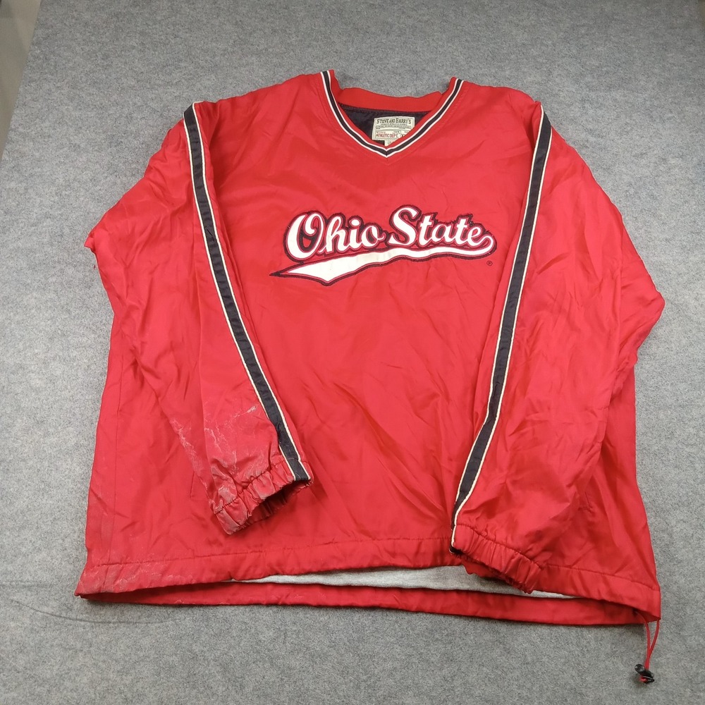 Ohio State Buckeyes Jacket Mens 3XL‎ Red NCAA Football Steve & Barry's Pullover